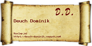 Deuch Dominik névjegykártya